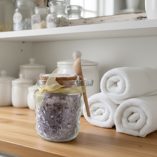 Lavender Fields Magnesium Soak Glass Gift Jar