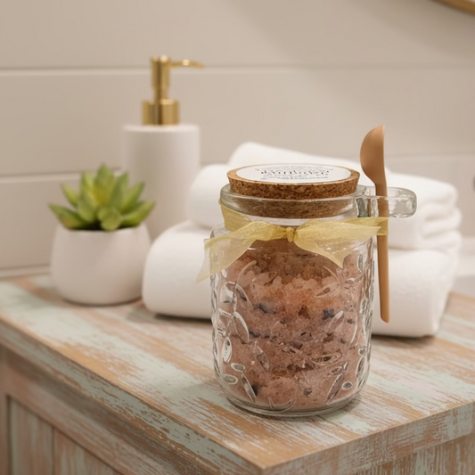 Citrus Petals Magnesium Soak Glass Gift Jar